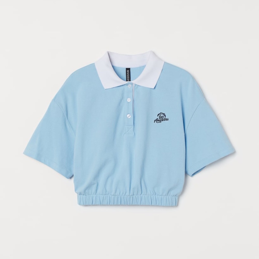 POLO CROP TOP & PIQUÉ SKIRT